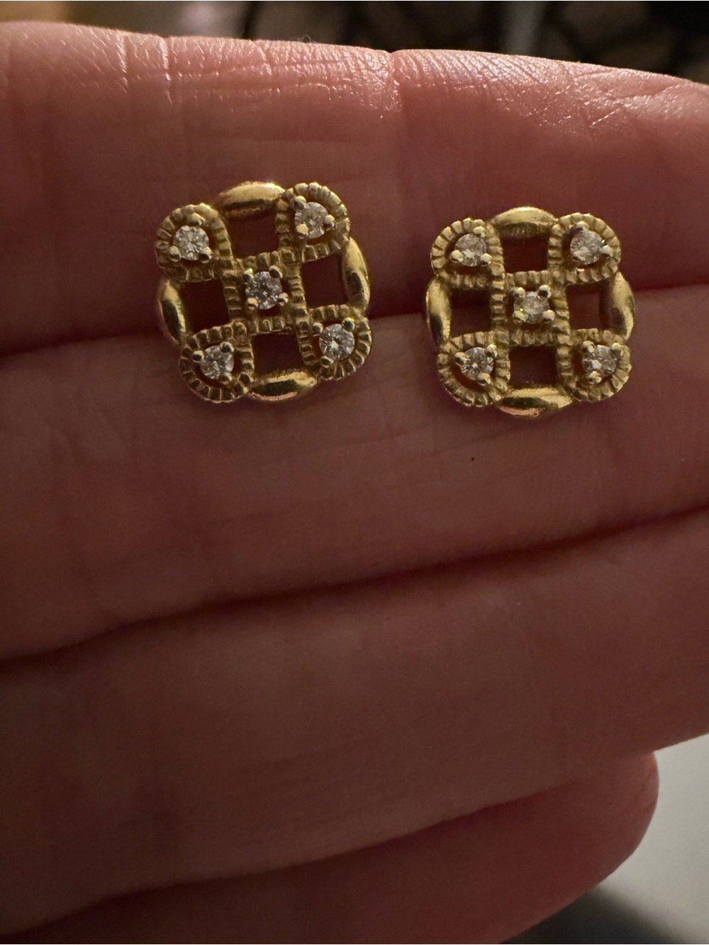 Penny Preville 18k gold and diamond stud earrings